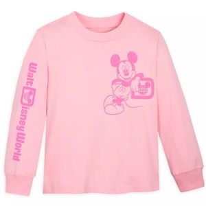 Disney Parks Mickey piglet pink long sleeve shirt WDW